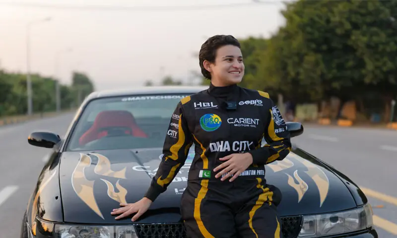 Dina Patel with her race car | Photos via Patel family archive