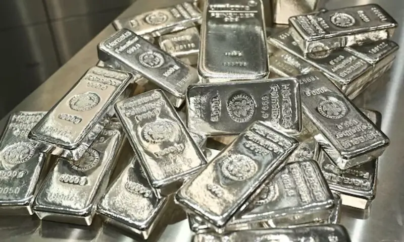 Silver bars are stacked in the safe deposit boxes room of the Pro Aurum gold house in Munich, Germany, January 10, 2025. —Reuters Silver bars are stacked in the safe deposit boxes room of the Pro Aurum gold house in Munich, Germany, January 10, 2025. —Reuters
