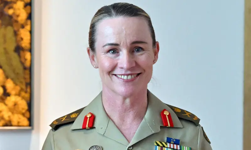 Newly appointed Chief of Army Lieutenant General Susan Coyle poses for photographers after a press conference at Parliament House in Canberra, Australia on April 13, 2026. — AAP Image via Reuters Newly appointed Chief of Army Lieutenant General Susan Coyle poses for photographers after a press conference at Parliament House in Canberra, Australia on April 13, 2026. — AAP Image via Reuters