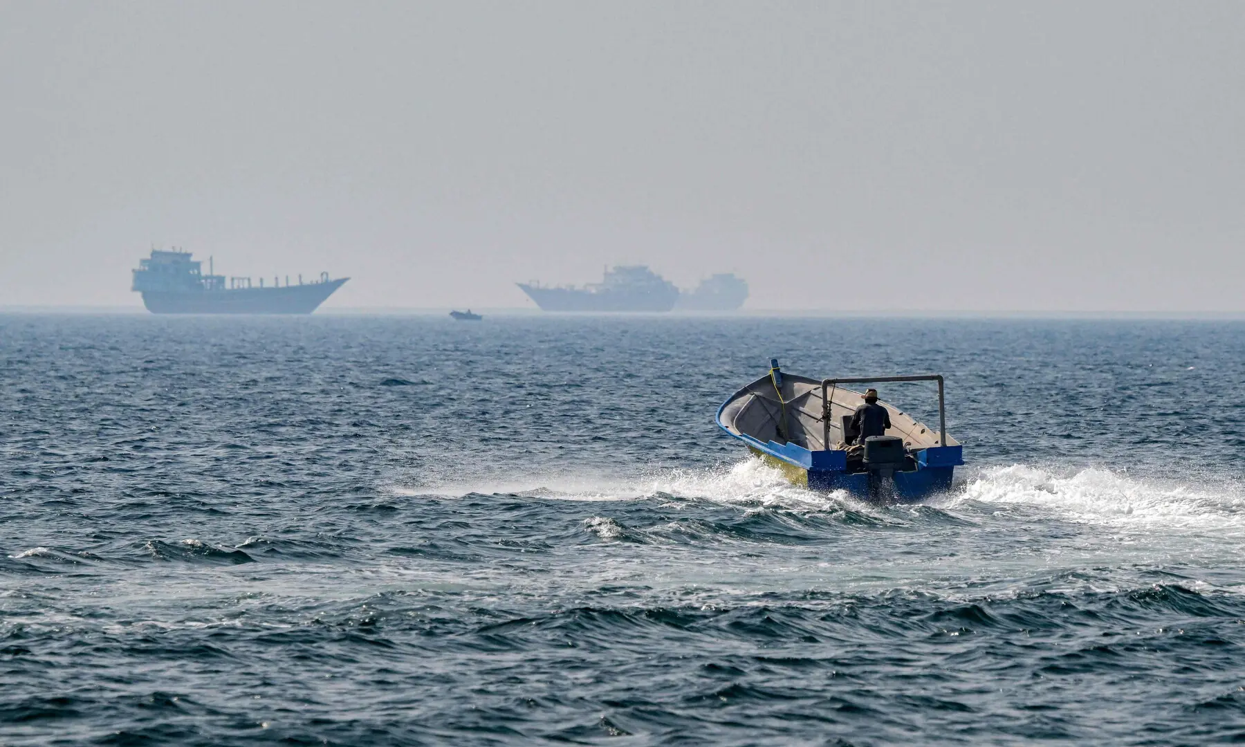 A boat sails in the waters of the Strait of Hormuz off Khasab in Oman’s northern Musandam peninsula on June 25, 2025. — AFP/File