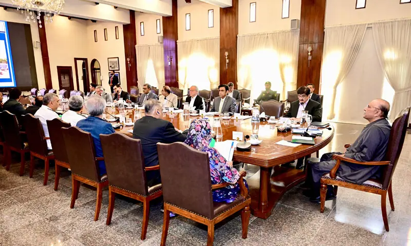 PRESIDENT Asif Ali Zardari chairs a meeting at CM House in Karachi on  Cadet College Petaro&rsquo;s development plans and academic modernisation.&mdash;APP