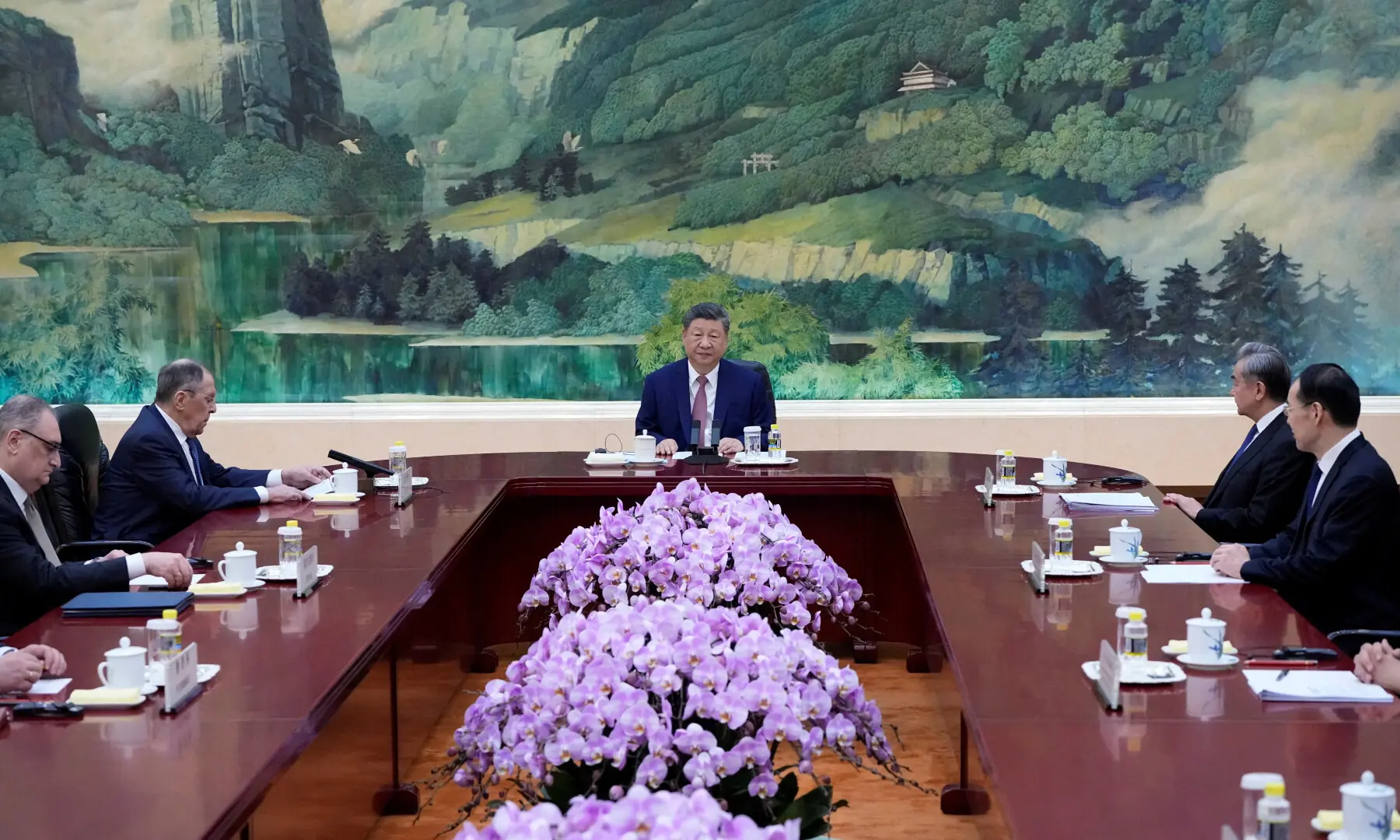 China’s President Xi Jinping (C) and Russia’s Foreign Minister Sergei Lavrov (2nd L) attend a meeting at the Great Hall of the People in Beijing, China on April 15, 2026. — Pool via Reuters China’s President Xi Jinping (C) and Russia’s Foreign Minister Sergei Lavrov (2nd L) attend a meeting at the Great Hall of the People in Beijing, China on April 15, 2026. — Pool via Reuters
