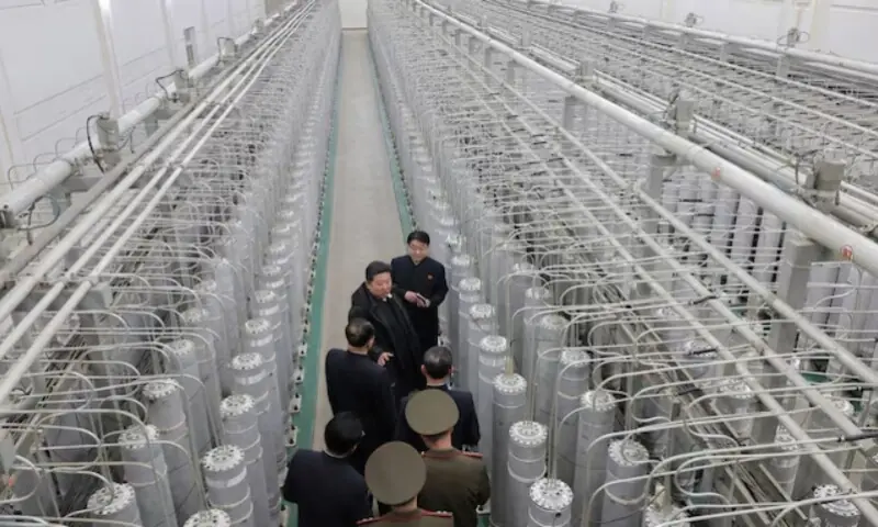 North Korean leader Kim Jong Un visits the country&rsquo;s nuclear material production base and nuclear weapons institute, at an undisclosed location in North Korea, in this photo released by North Korea&rsquo;s official Korean Central News Agency on January 29, 2025. &mdash;Reuters/File