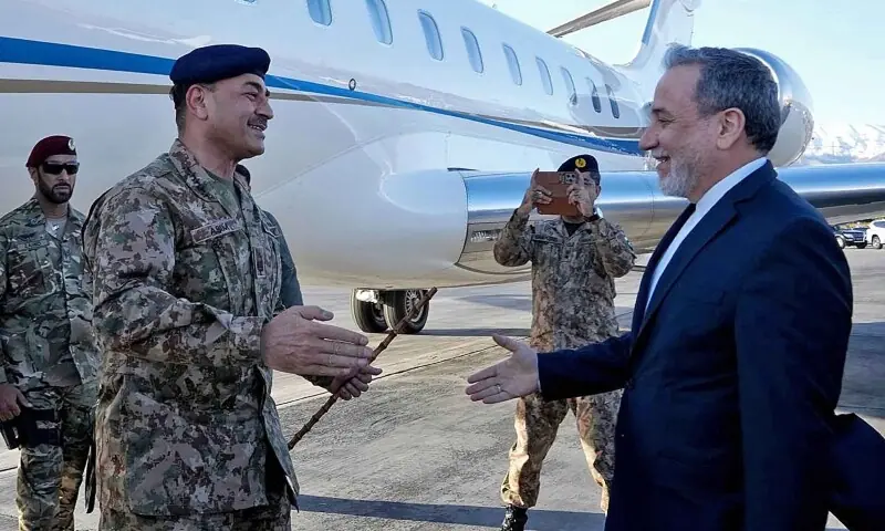 This handout photo taken and provided by the Iranian Foreign Ministry on April 15, 2026 shows Iran’s Foreign Minister Abbas Araghchi (R) welcoming Chief of Defence Forces and Chief of Army Staff Field Marshal Asim Munir upon his arrival at the airport in Tehran. — AFP This handout photo taken and provided by the Iranian Foreign Ministry on April 15, 2026 shows Iran’s Foreign Minister Abbas Araghchi (R) welcoming Chief of Defence Forces and Chief of Army Staff Field Marshal Asim Munir upon his arrival at the airport in Tehran. — AFP
