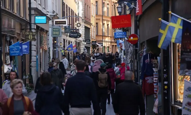 Pedestrians walk along a street in the Old Town of Stockholm, Sweden, October 17, 2024. — Reuters/File Pedestrians walk along a street in the Old Town of Stockholm, Sweden, October 17, 2024. — Reuters/File