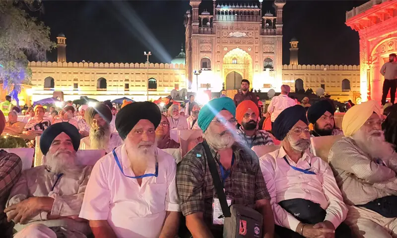 SIKH pilgrims attend a music show in Lahore.&mdash;Dawn