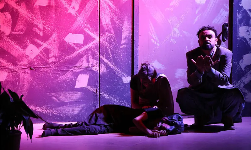 A scene from the play.&mdash;Dawn