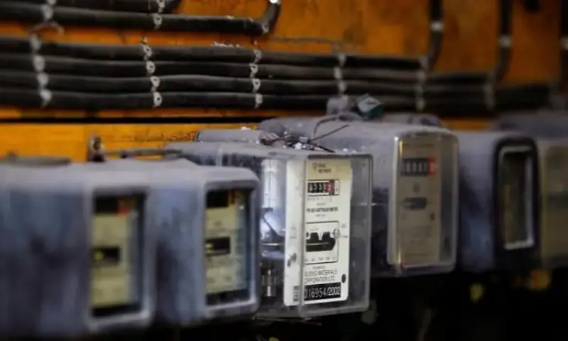 A file photo of electricity meters. &mdash; Reuters/File