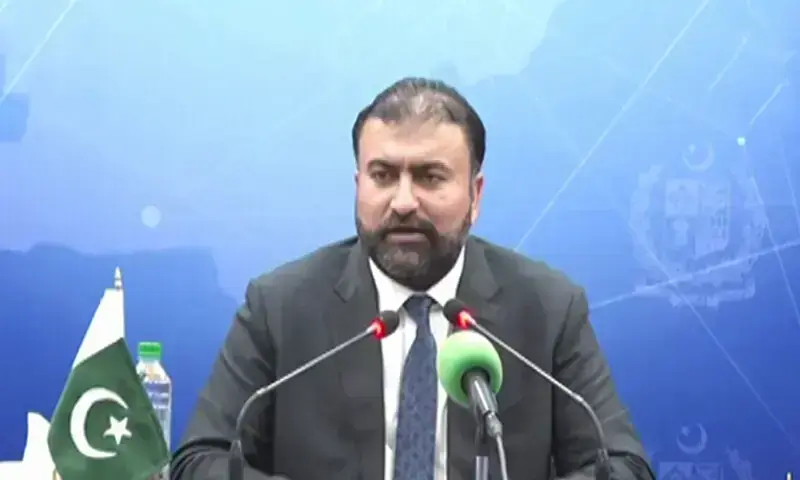 Balochistan Chief Minister Sarfraz Bugti addresses a press conference in Islamabad on September 25, 2025. &mdash; DawnNewsTV/File