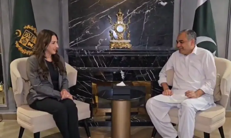 Interior Minister Mohsin Naqvi meets with US Chargé d’Affaires to Pakistan, Natalie Baker in Islamabad on April 23. — MOIofficialGoP via X Interior Minister Mohsin Naqvi meets with US Chargé d’Affaires to Pakistan, Natalie Baker in Islamabad on April 23. — MOIofficialGoP via X
