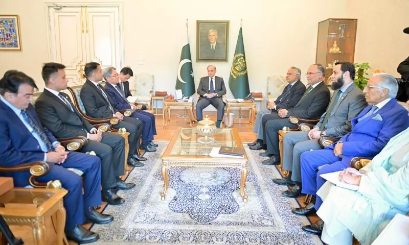 Prime Minister Shehbaz Sharif meets Pakistani astronomers in Islamabad on April 23. — PMO Prime Minister Shehbaz Sharif meets Pakistani astronomers in Islamabad on April 23. — PMO