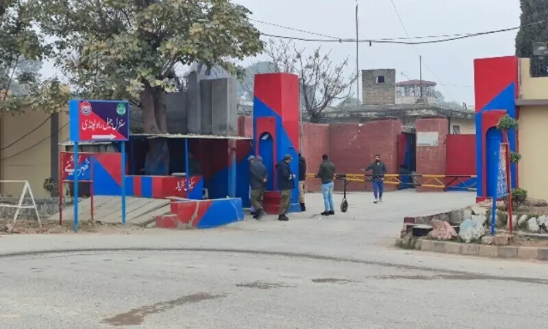 A view of the Adiala Jail in Rawalpindi on January 27, 2024. &mdash; Photo by Umer Mehtab/File