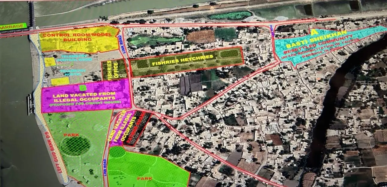 A map showing the site earmarked for a government circuit house &mdash; photo by Deputy Commissioner Bilal Saleem 