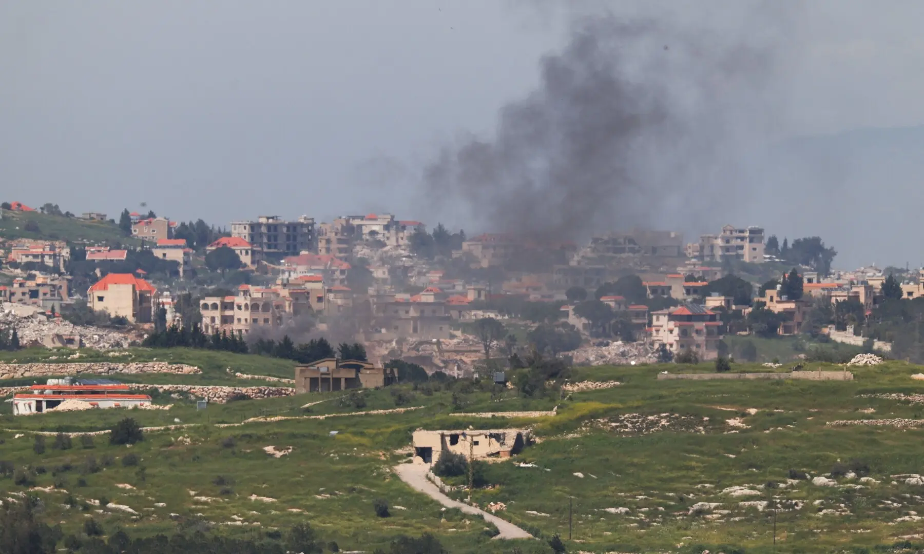 Smoke rises in Lebanon, as seen from the Israeli side of the border, on April 24, 2026. &mdash; Reuters