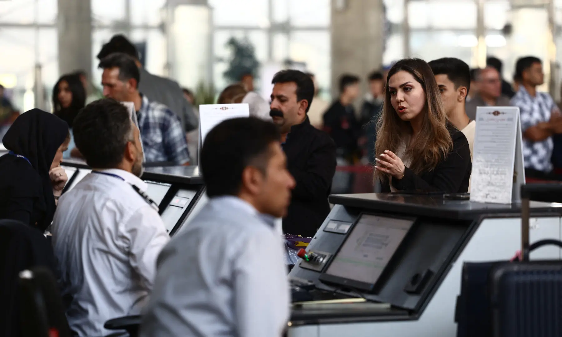 Passengers at the terminal hall after flights resumed at Imam Khomeini International Airport, amid a ceasefire between US and Iran, in Tehran on April 25, 2026. &mdash; WANA via Reuters