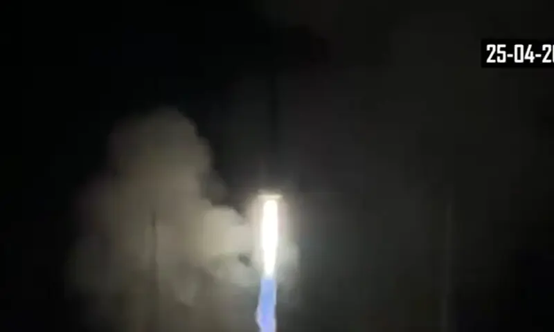 Space and Upper Atmosphere Research Commission (Suparco) launches Pakistan's indigenous Electro-Optical Satellite from Taiyuan Satellite Launch Center, China on April 25, 2026. &mdash;screengrab via video from ForeignOfficePk/X