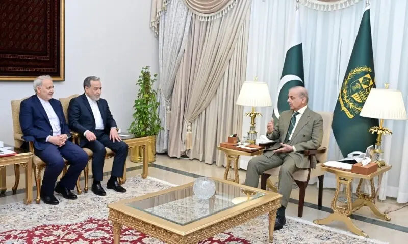 Iran&rsquo;s Foreign Minister Abbas Araghchi meets with Prime Minister Shehbaz Sharif at PM House in Islamabad on April 25, 2026. &mdash; Photo courtesy PakPMO/X