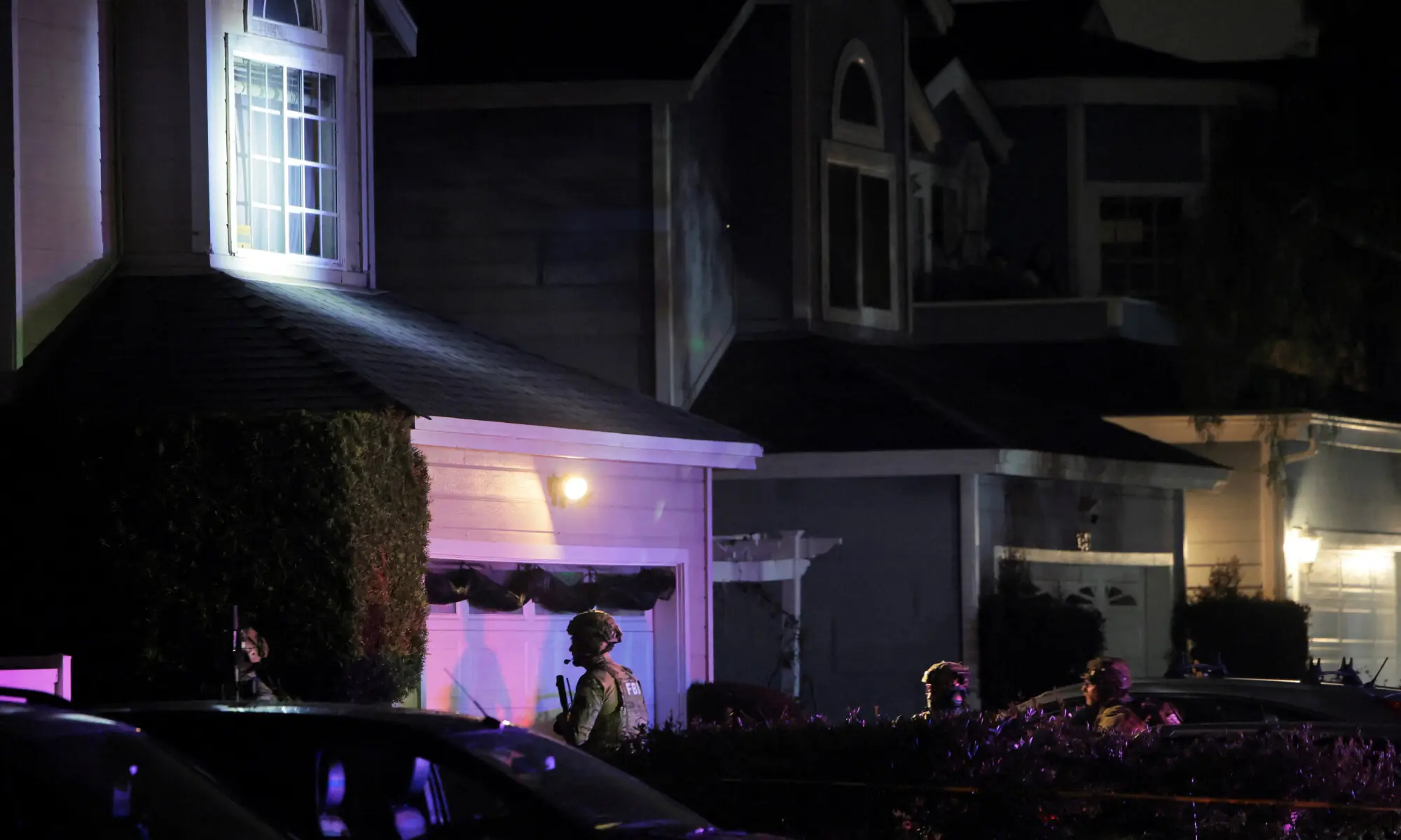 FBI agents enter the residence area associated with Cole Tomas Allen, the suspect in the shooting incident at the annual White House Correspondents&rsquo; Association dinner in Washington, D.C., in Torrance, California, US. on April 25,. &mdash; Reuters