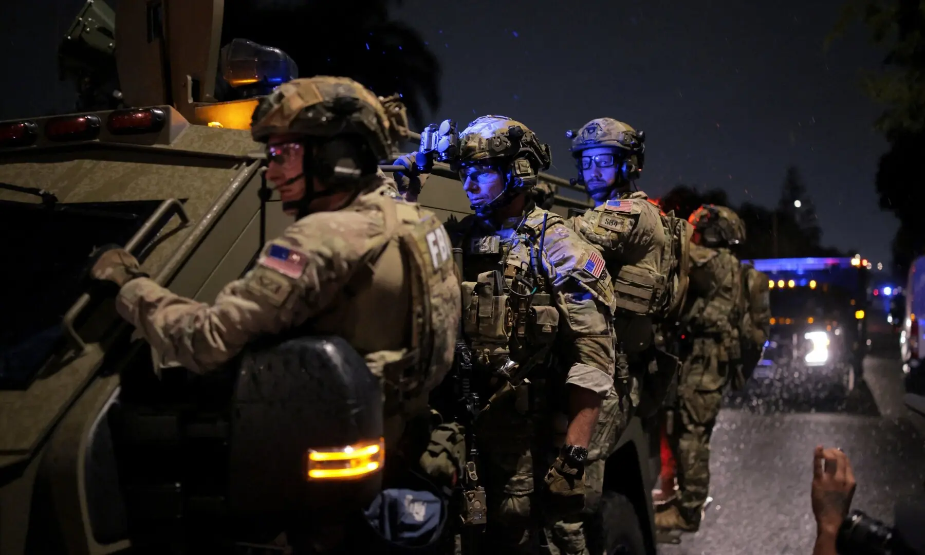 FBI agents leave the residence associated with Cole Tomas Allen, the suspect in the shooting incident at the annual White House Correspondents&rsquo; Association dinner in Washington, DC, in Torrance, California, US, April 26. &mdash; Reuters