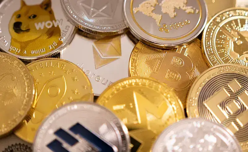 A representation of cryptocurrencies are seen in this illustration. &mdash; Reuters/File