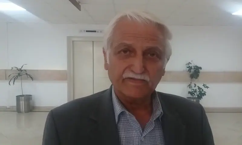 Senator Farhatullah Babar spoke to journalists after resigning from Senate's defence committee. &mdash;DawnNews/File