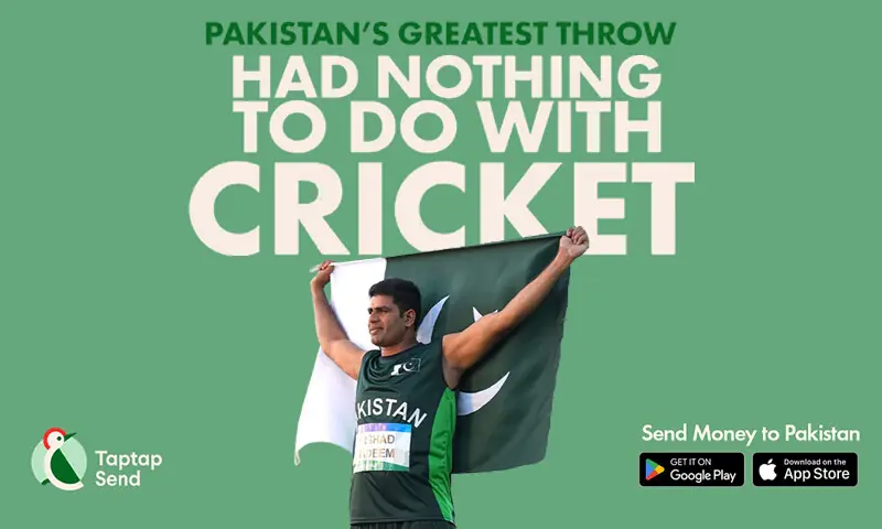 Taptap Send, Arshad Nadeem partner to highlight Pakistan&rsquo;s unsung champions