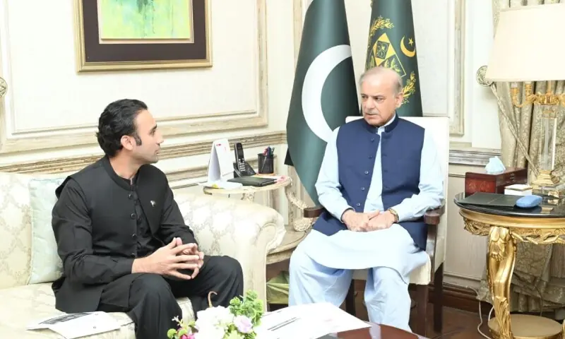 Prime Minister Shehbaz Sharif meets with Pakistan Virtual Assets Regulatory Authority Chairman Bilal Bin Saqib on May 1, 2026. &mdash; Photo courtesy @GovtofPakistan/X