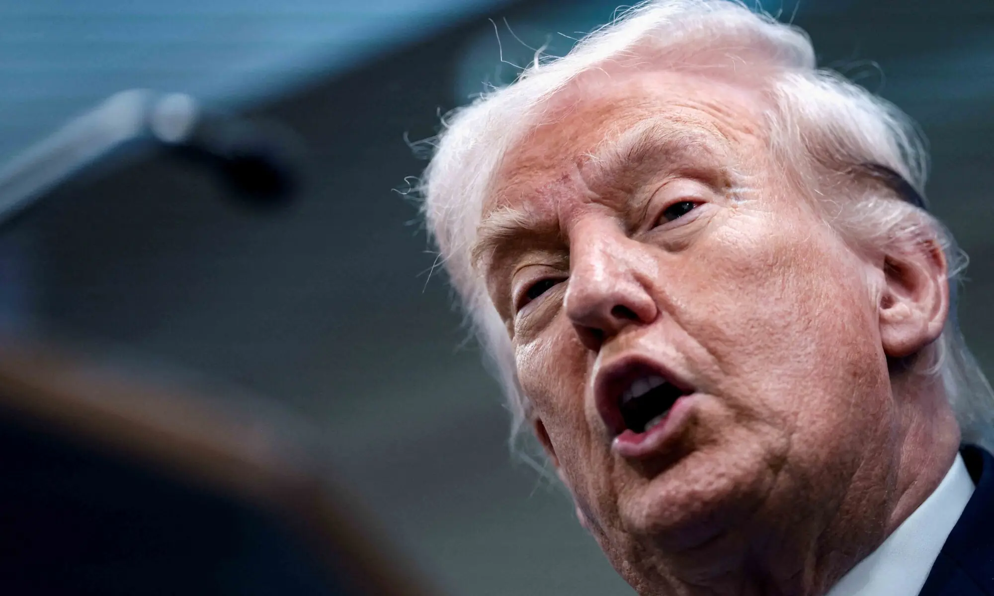 US President Donald Trump speaks during a press conference in the James S. Brady Press Briefing Room at the White House in Washington, DC, US on April 6, 2026. &mdash; Reuters