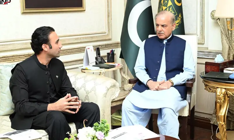 Minister of State and Chairman Pakistan Virtual Assests Regulatory Authority Bilal bin Saqib calls on Prime Minister Muhammad Shehbaz Sharif.&mdash;INP