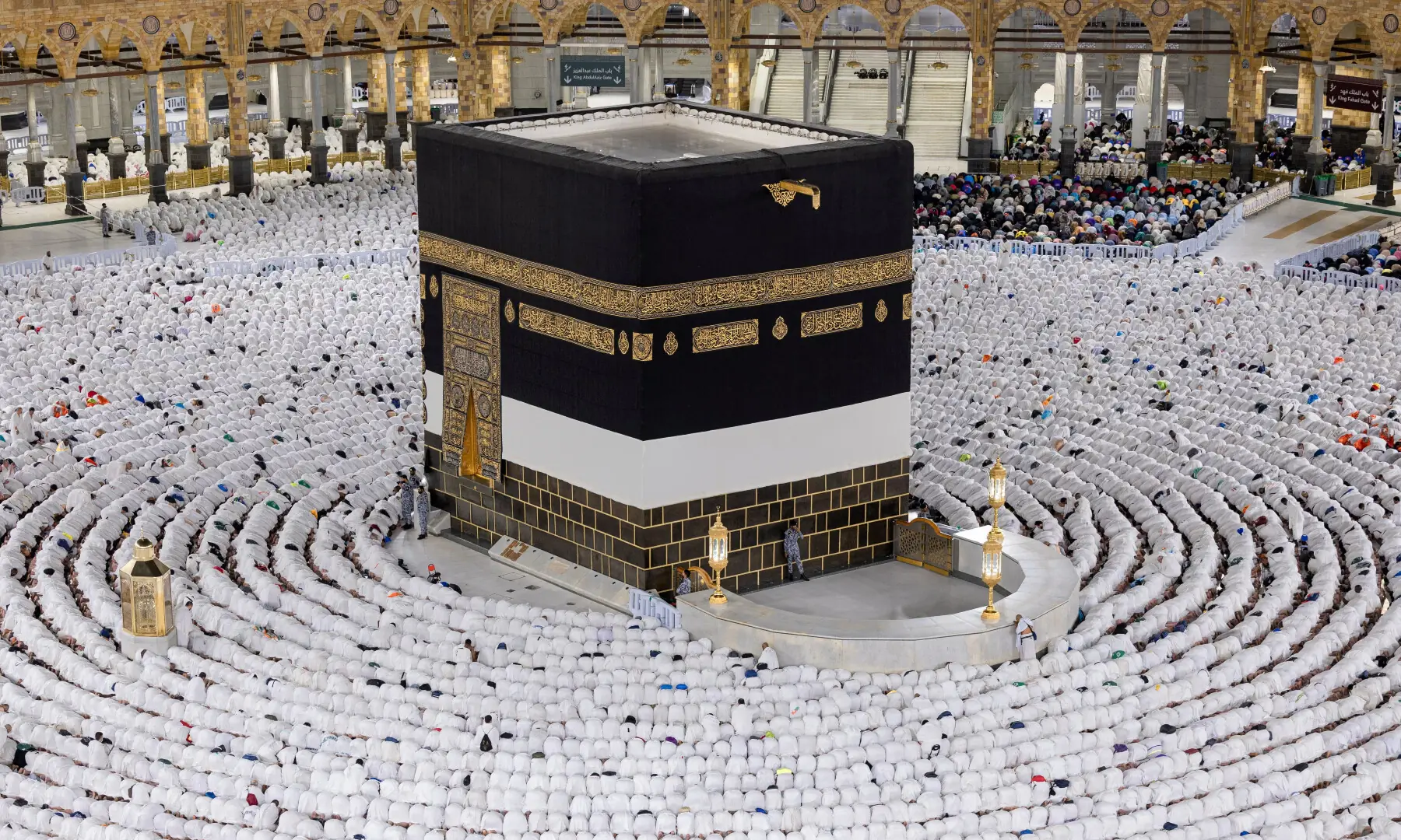 Muslims perform morning prayers in the Grand Mosque during Haj in the holy city of Makkah Saudi Arabia, on June 2, 2025. &mdash; Saudi Press Agency via Reuters/File
