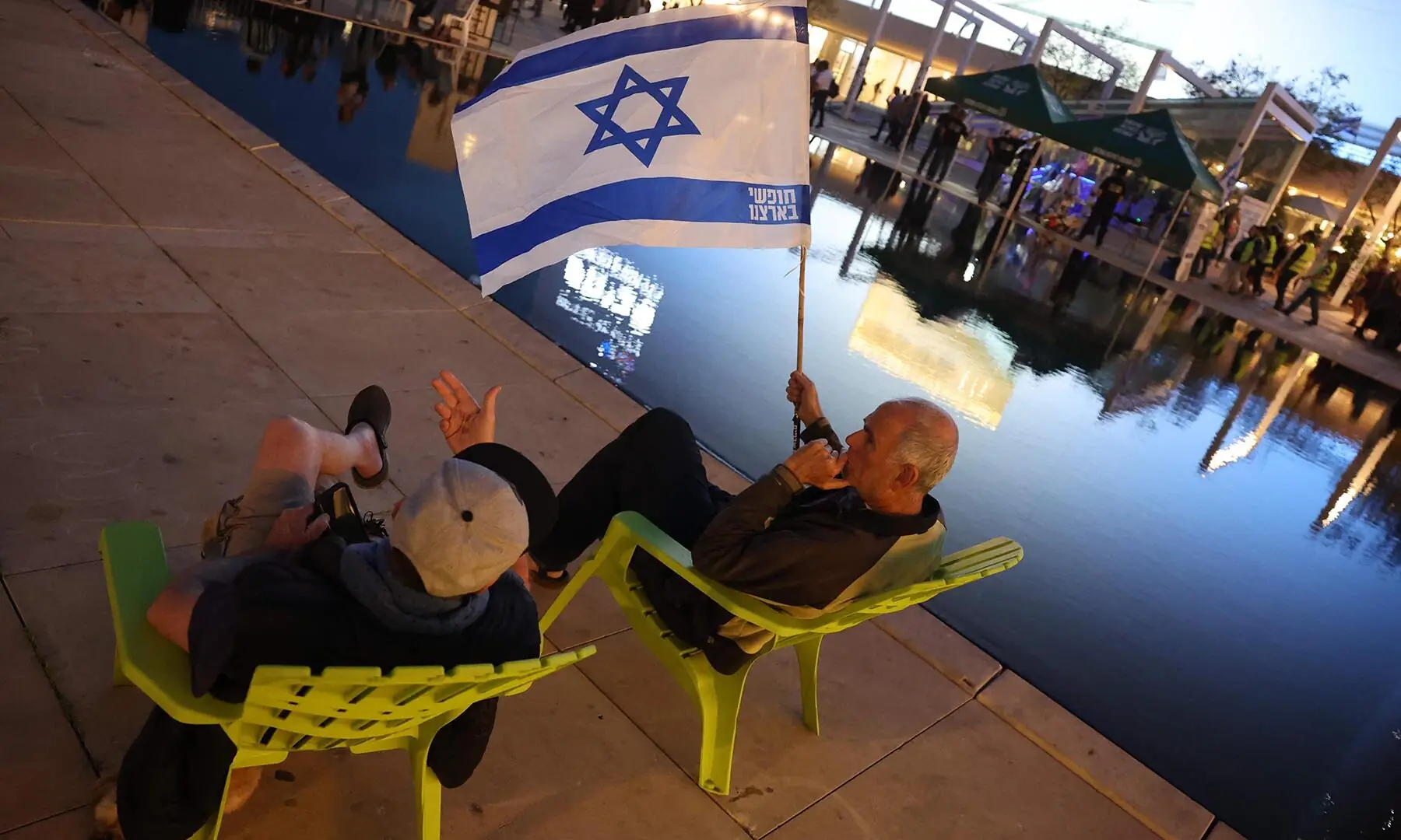 Israeli activists demonstrate in HaBima Square against the ongoing war with Iran and against the Israeli government, in Tel Aviv on May 2, 2026. &mdash; AFP