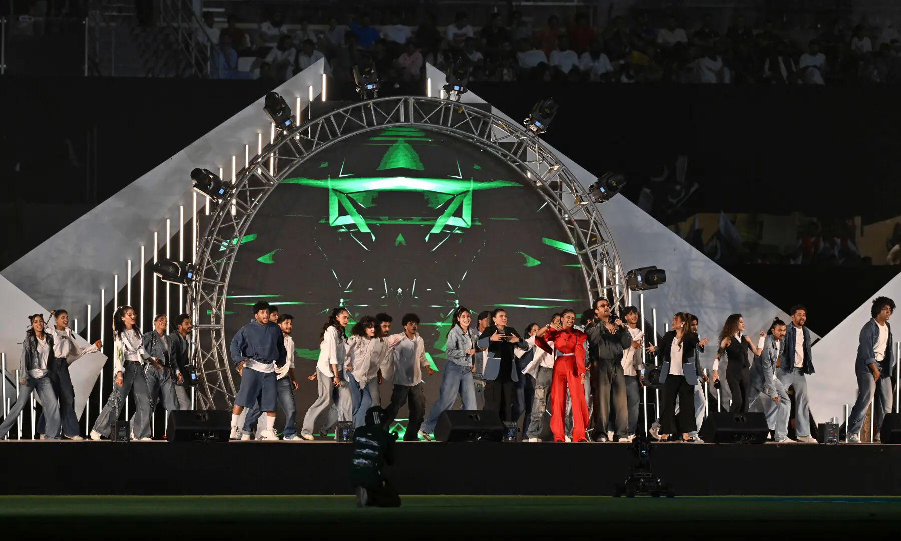 Singers perform at the closing ceremony of the HBL PSL 11 on May 3, 2026. &mdash; White Star