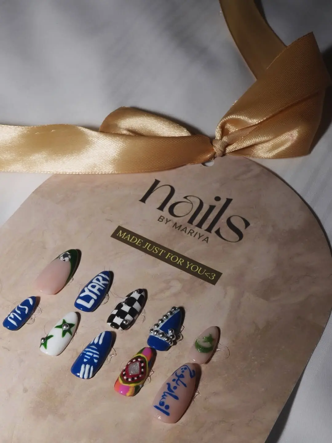 Dananeer Mobeen&rsquo;s custom-made nails for the premiere of Mera Lyari