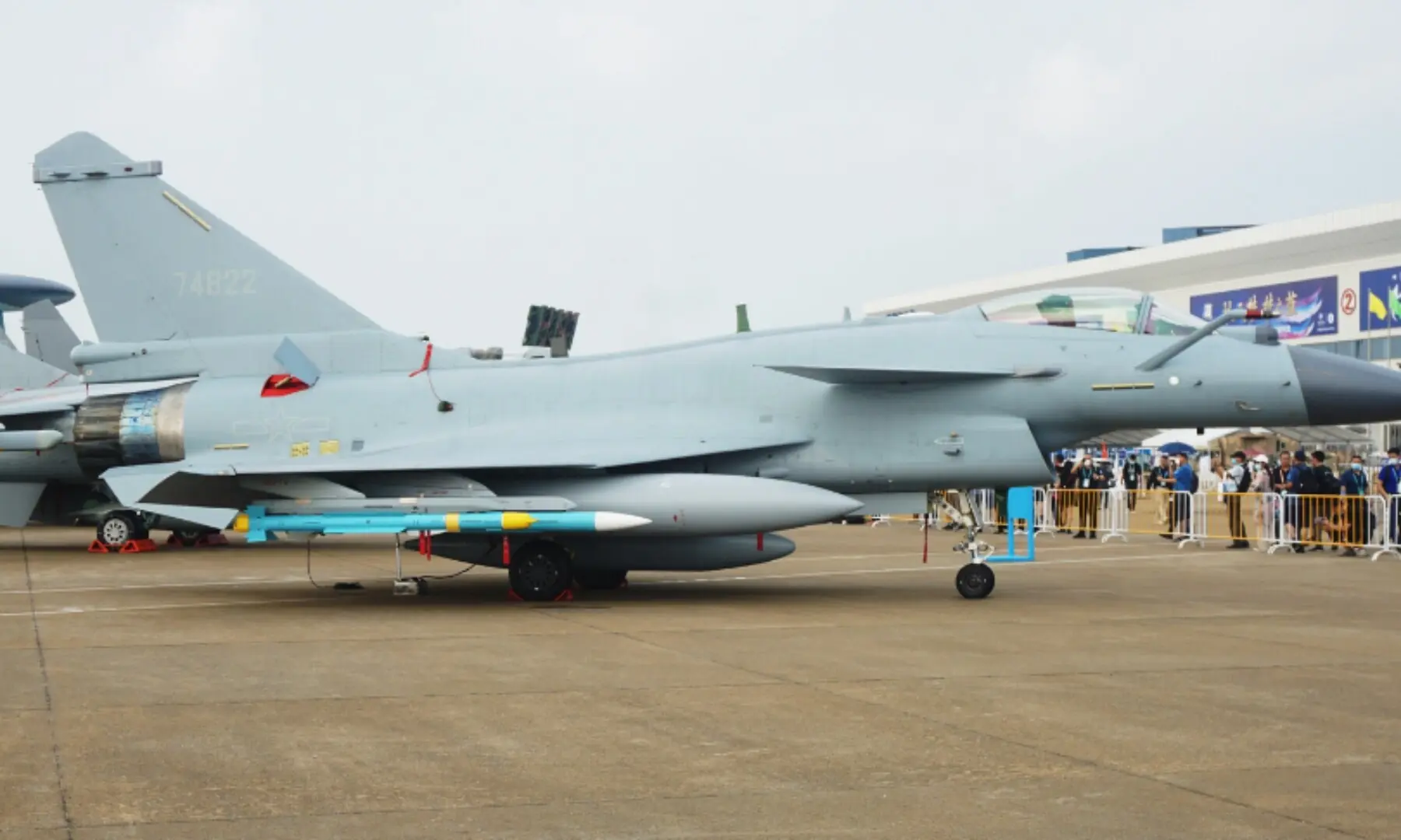   An image of a PL-15 Air-to-Air Missile attached to a J-10C fighter jet. &mdash; Photo courtesy International Institute of Strategic Studies  