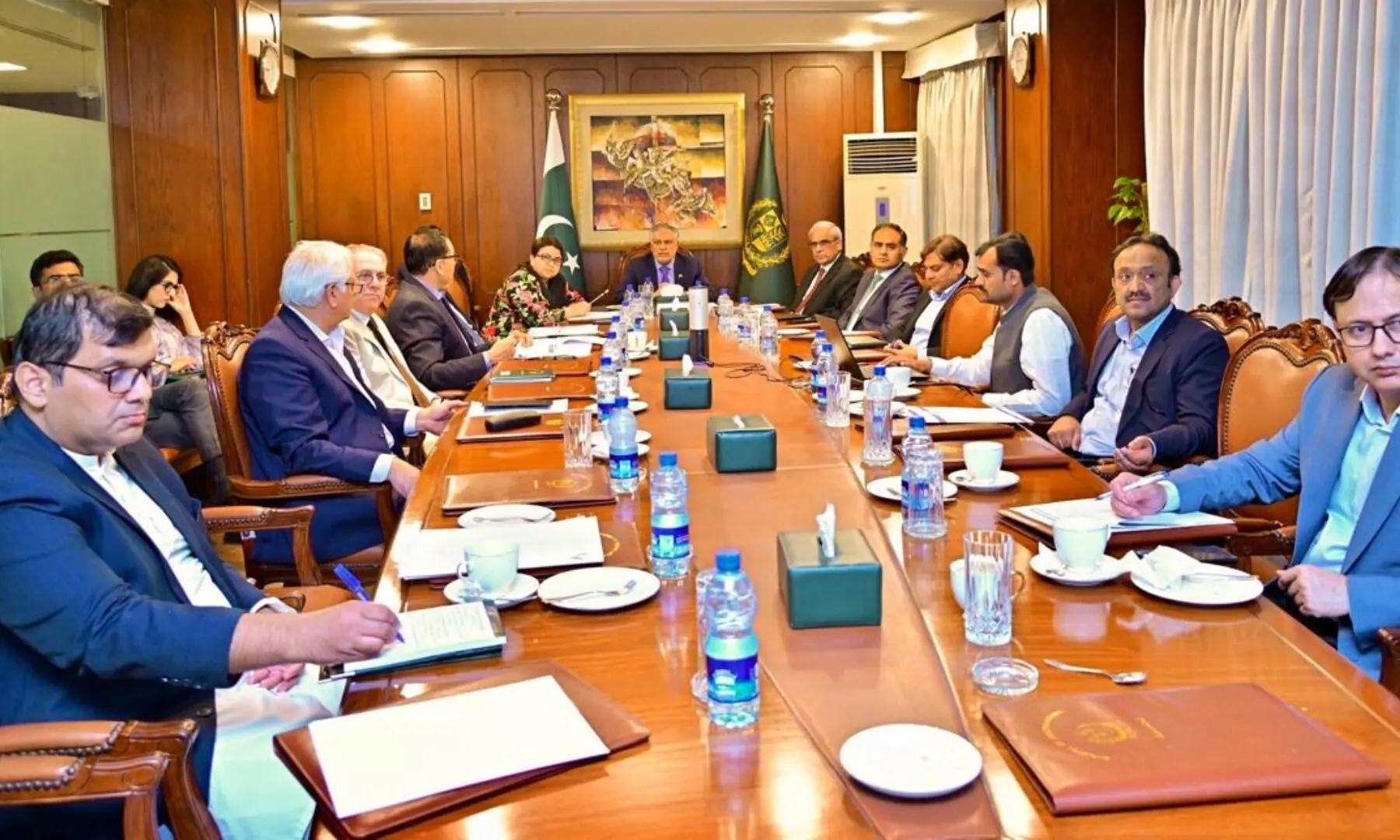 Deputy Prime Minister and Foreign Minister Ishaq Dar chairs a high-level meeting on petroleum stocks on May 4, 2026. &mdash; X/@DPM_PK