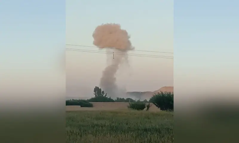 An image of the location where a truck bomb detonated near Azam Warsak, in Khyber Pakhtunkhwa's South Waziristan district on May 4, 2026. &mdash; Photo via author