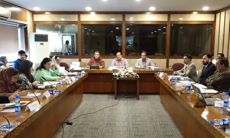 The National Assembly Standing Committee on National Health Services, Regulations and Coordination meets under the chairmanship of Dr. Mahesh Kumar Malani, MNA, in Islamabad on May 5. &mdash; screengrab via NA_Committees/X