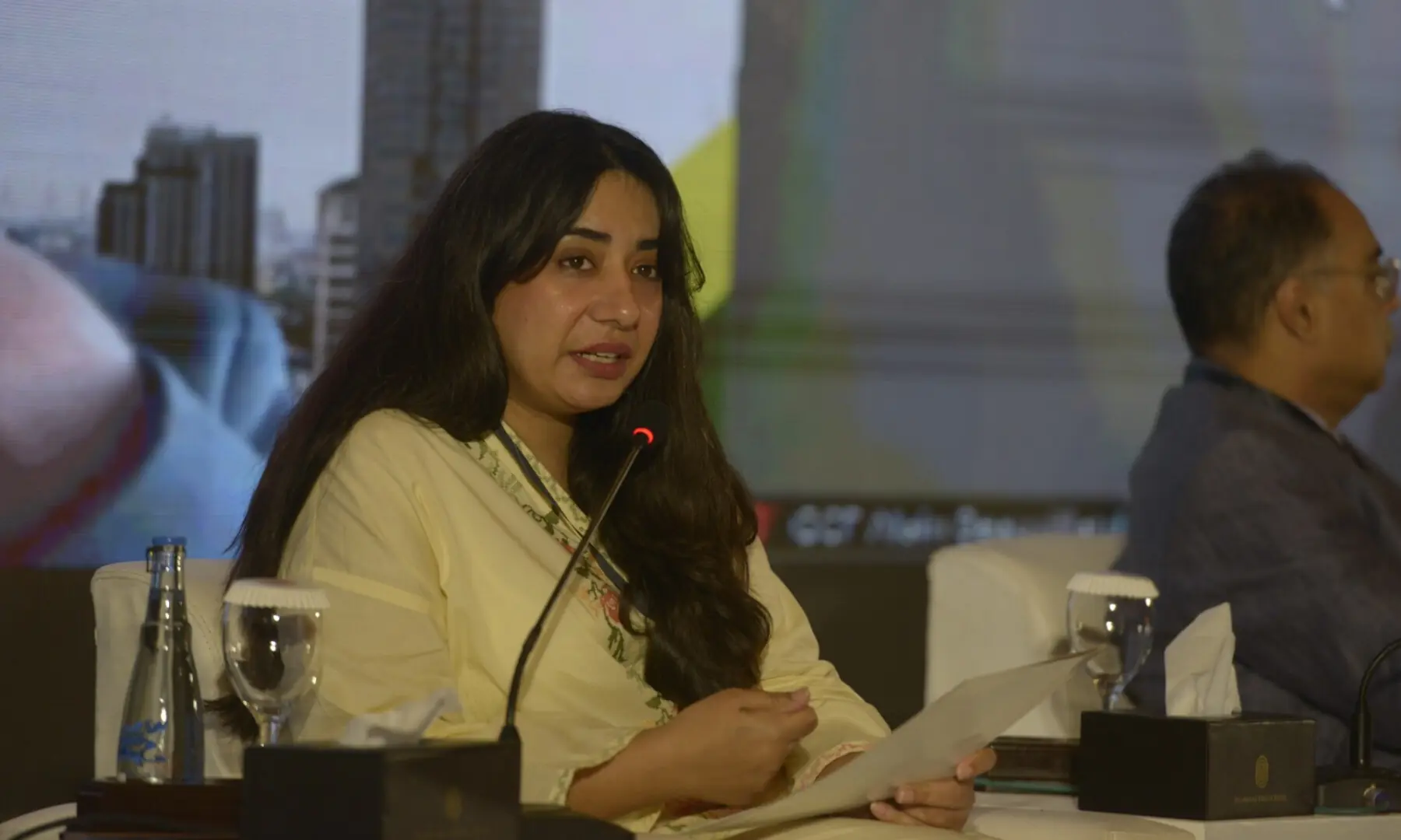 Anam Rathor at the Breathe Pakistan conference. &mdash; White Star/Muhammad Asim