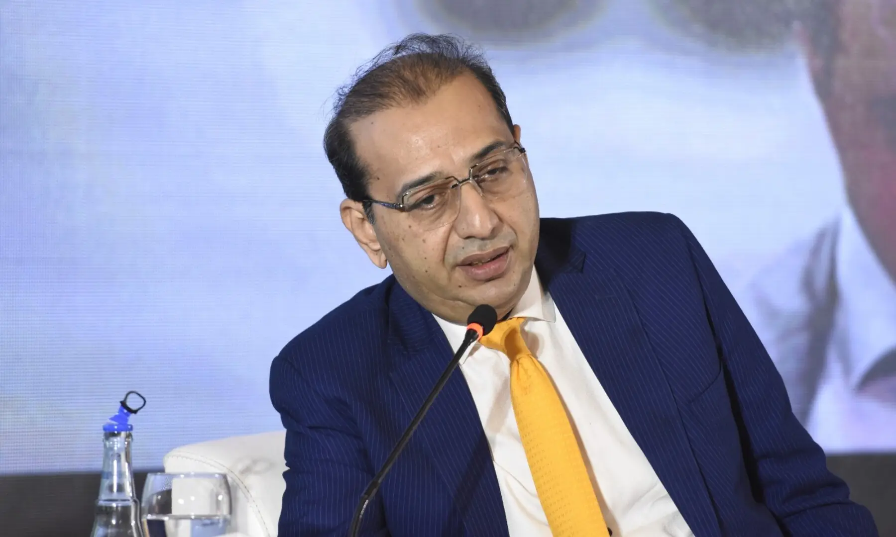 ADB Principal Project Officer Shauzab Ali speaks at a panel at the Breathe Pakistan conference. &mdash; White Star/Tanveer Shahzad