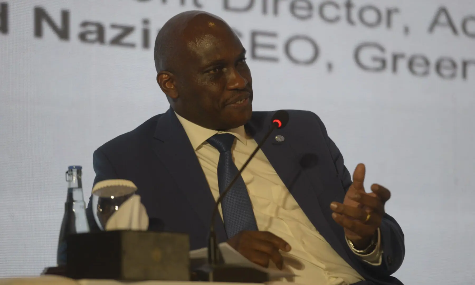 James Robert Okoth speaks at the Breathe Pakistan conference. &mdash; White Star/ Muhammad Asim