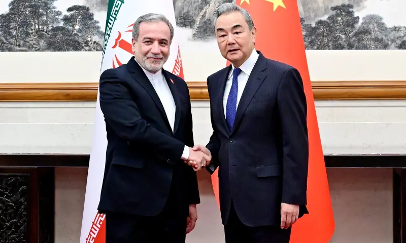 Iran's FM Abbas Araghchi and Chinese FM Wang Yi, during a meeting in Beijing on May 6, 2026. &mdash; Picture via X/@SpoxCHN_LinJian