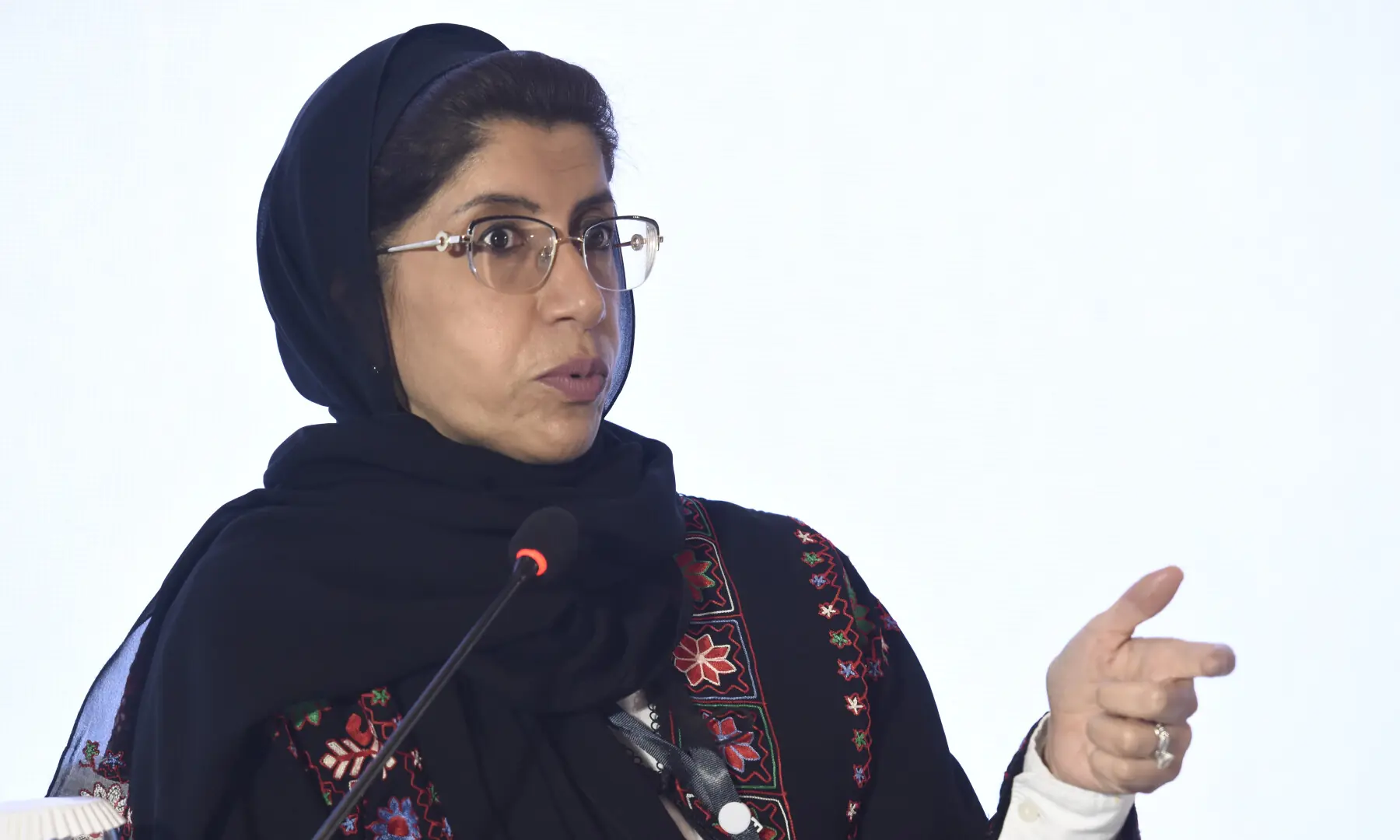 Seed Advisory Group Principal Seema A. Khan, speaks at the Breathe Pakistan conference. &mdash; White Star/Tanveer Shahzad