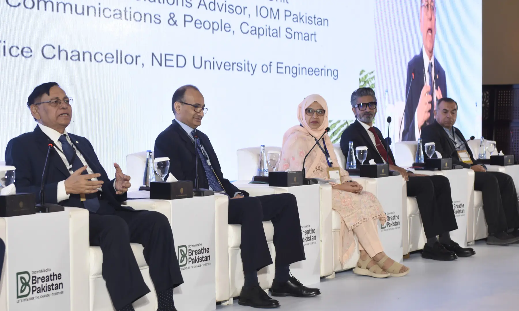 UN-Habitat Pakistan Senior Advisor and Programme Manager Jawed Ali Khan speaks at Breathe Pakistan. &mdash; White Star/ Tanveer Shahzad