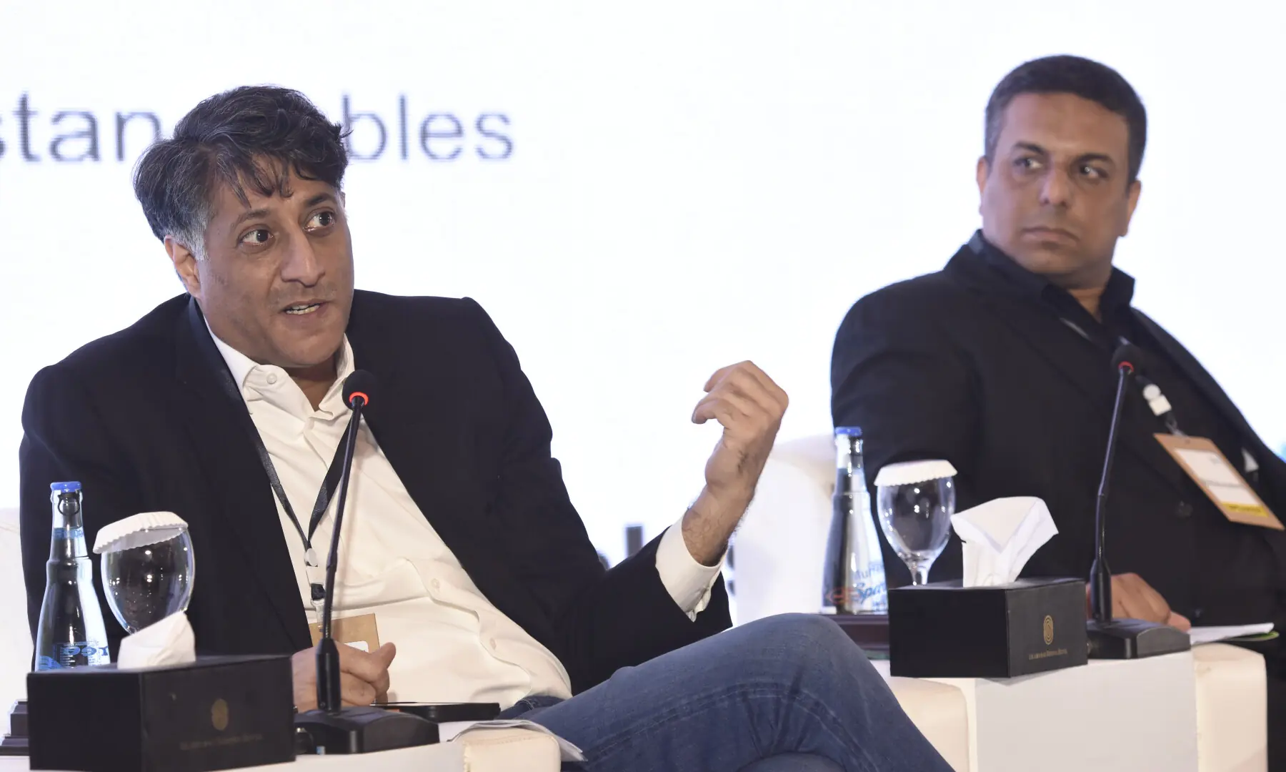  Gul Ahmed Textile Mills&rsquo; Ziad Bashir speaks at Breathe Pakistan conference. &mdash; White Star/ Tanveer Shahzad 