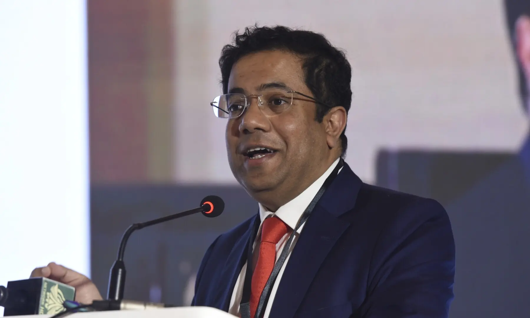 SECP Commissioner (Securities Market Division) Ali Farid Khwaja speaks at Breathe Pakistan. &mdash; White Star/ Tanveer Shahzad