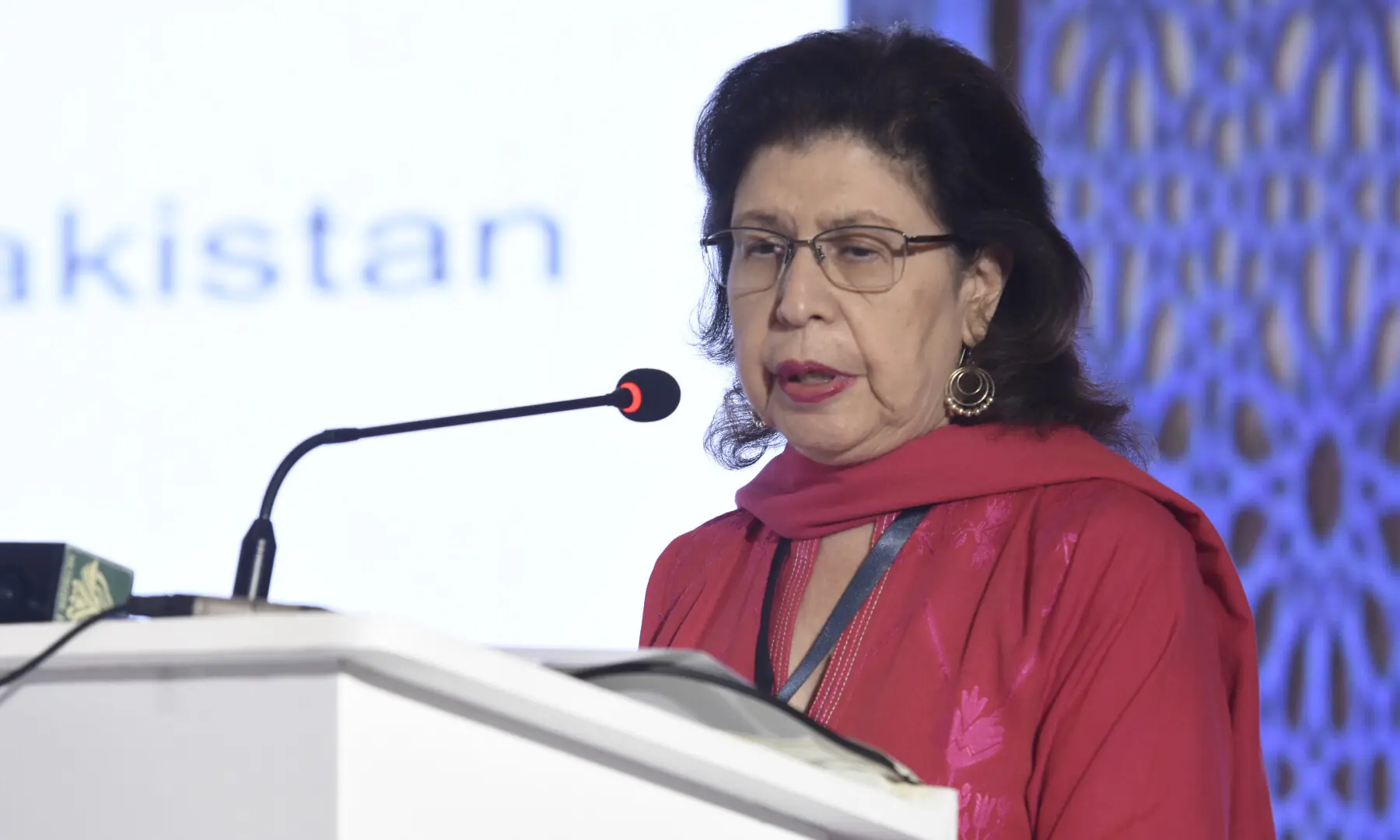  Aban Marker Kabraji, speaks at Breathe Pakistan conference. &mdash; White Star/ Tanveer Shahzad 