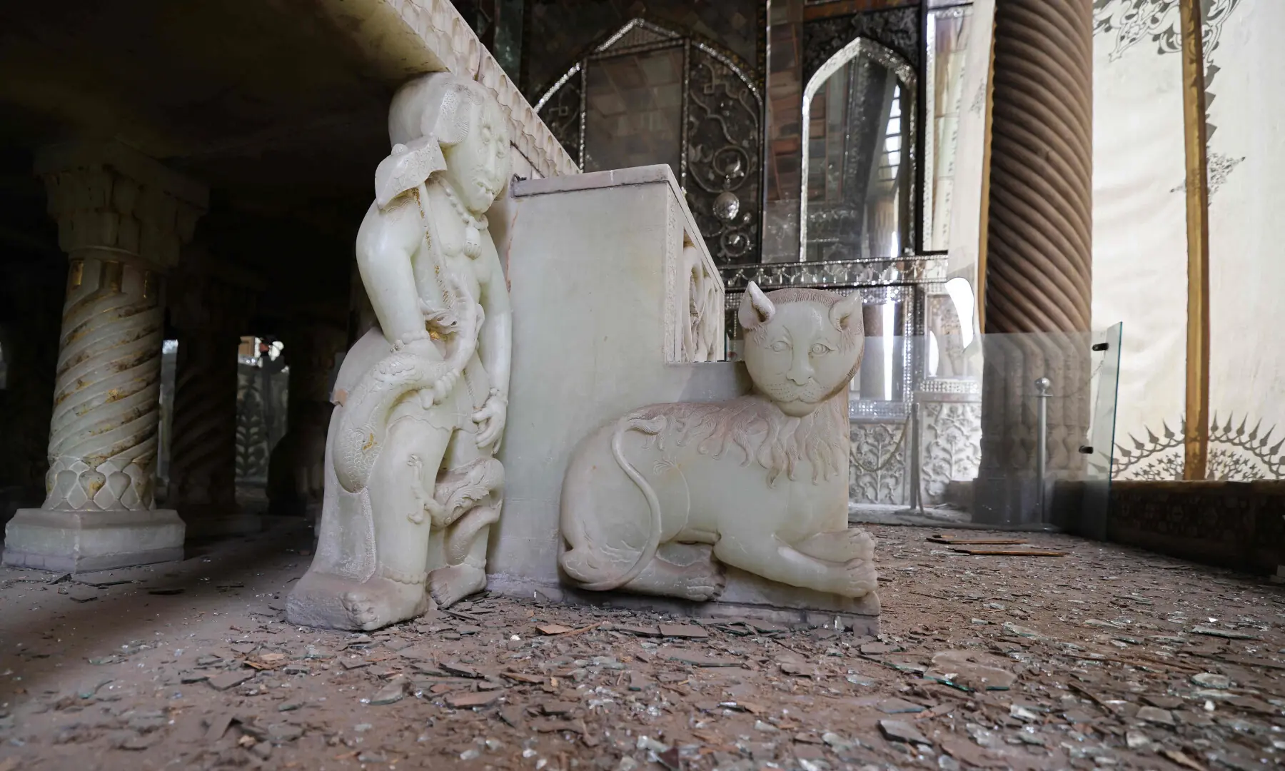 The damaged interiors of the historic Golestan Palace are pictured in Tehran on April 4, 2026. &mdash; AFP/File