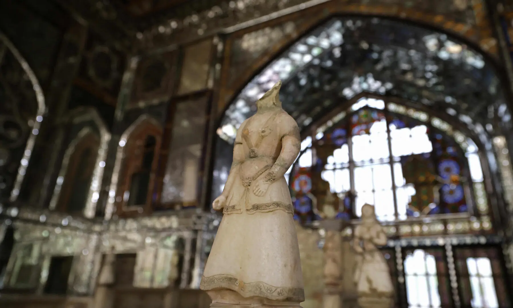 The damaged interiors of the historic Golestan Palace are pictured in Tehran on April 4, 2026. &mdash; AFP/File