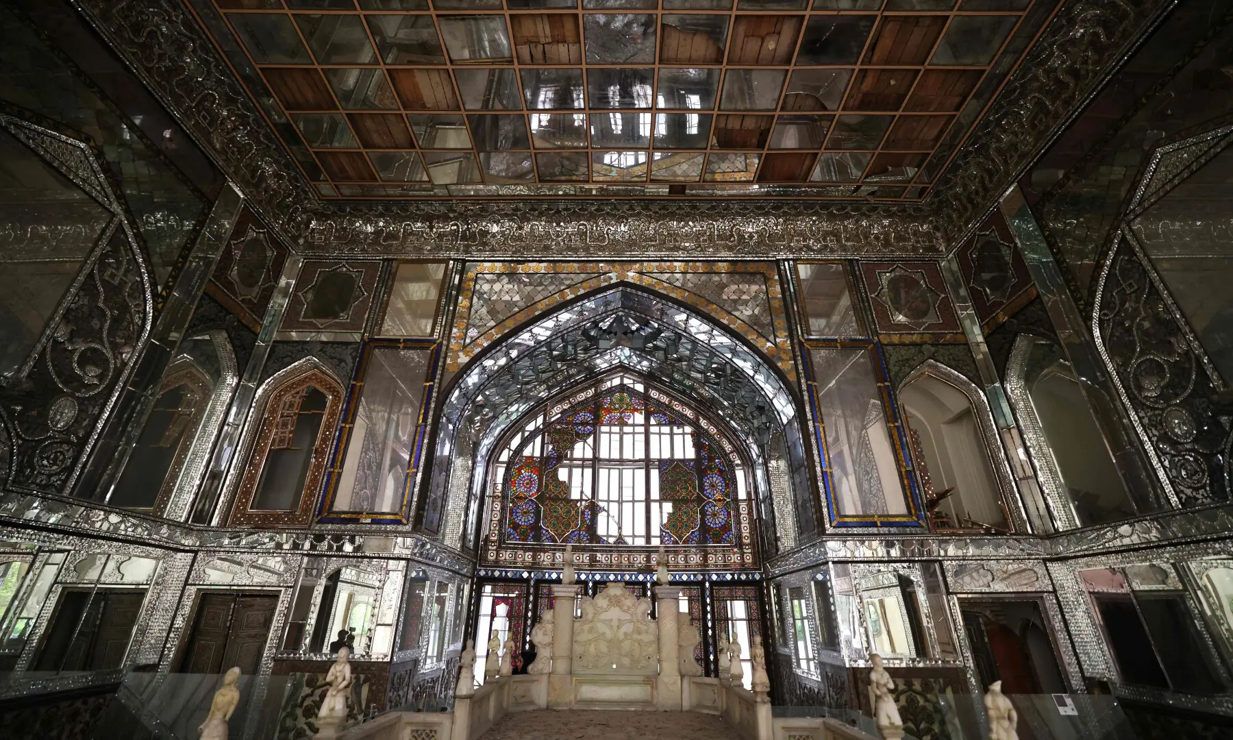 The damaged interiors of the historic Golestan Palace are pictured in Tehran on April 4, 2026. &mdash; AFP/File