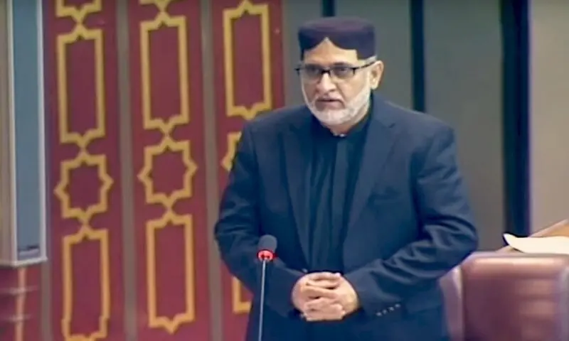BNP-M chief Sardar Akhtar Mengal speaking in the National Assembly session in June 2020. — DawnNewsTV/File BNP-M chief Sardar Akhtar Mengal speaking in the National Assembly session in June 2020. — DawnNewsTV/File